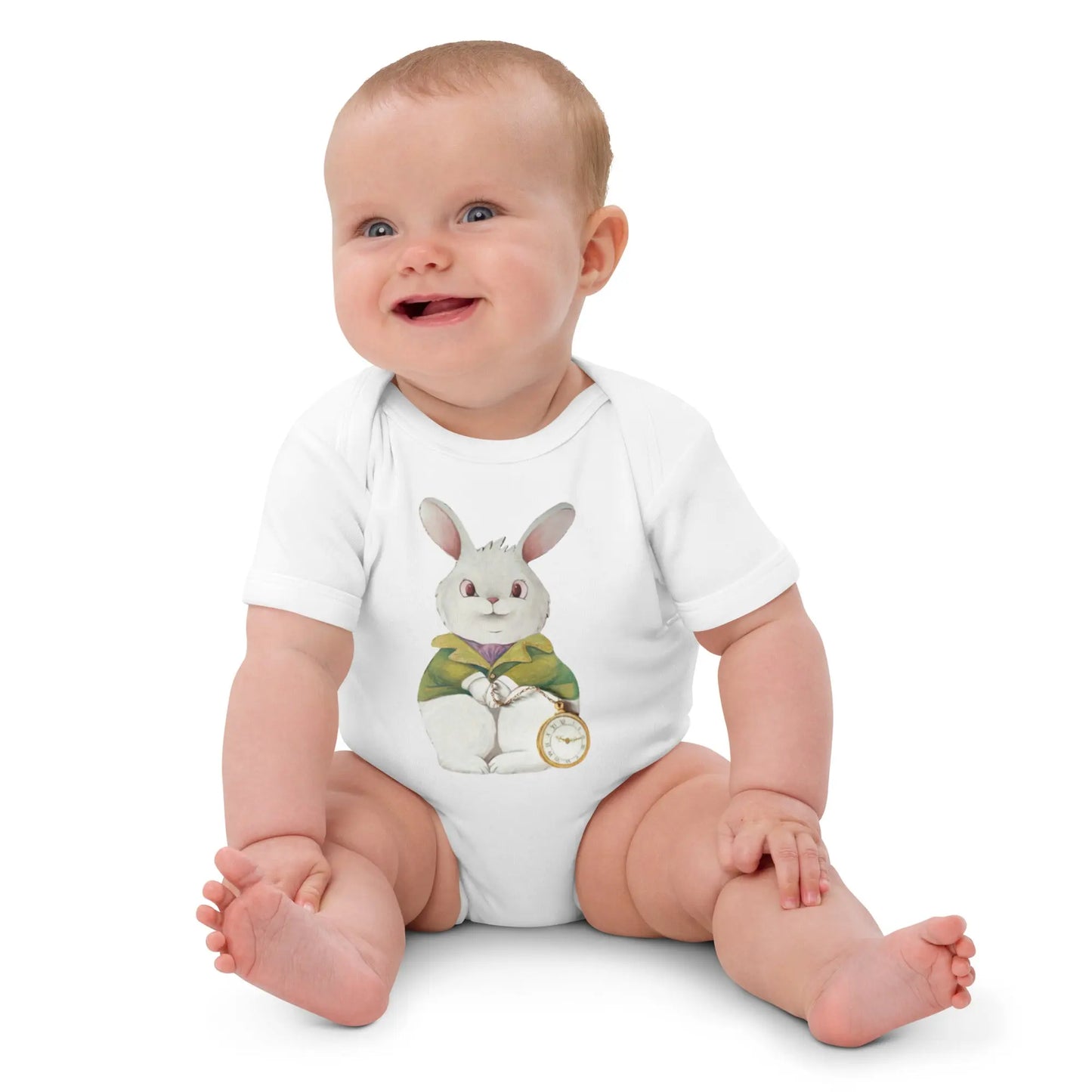 Body en coton bio bébé - Lapin pressé - Ty - Art