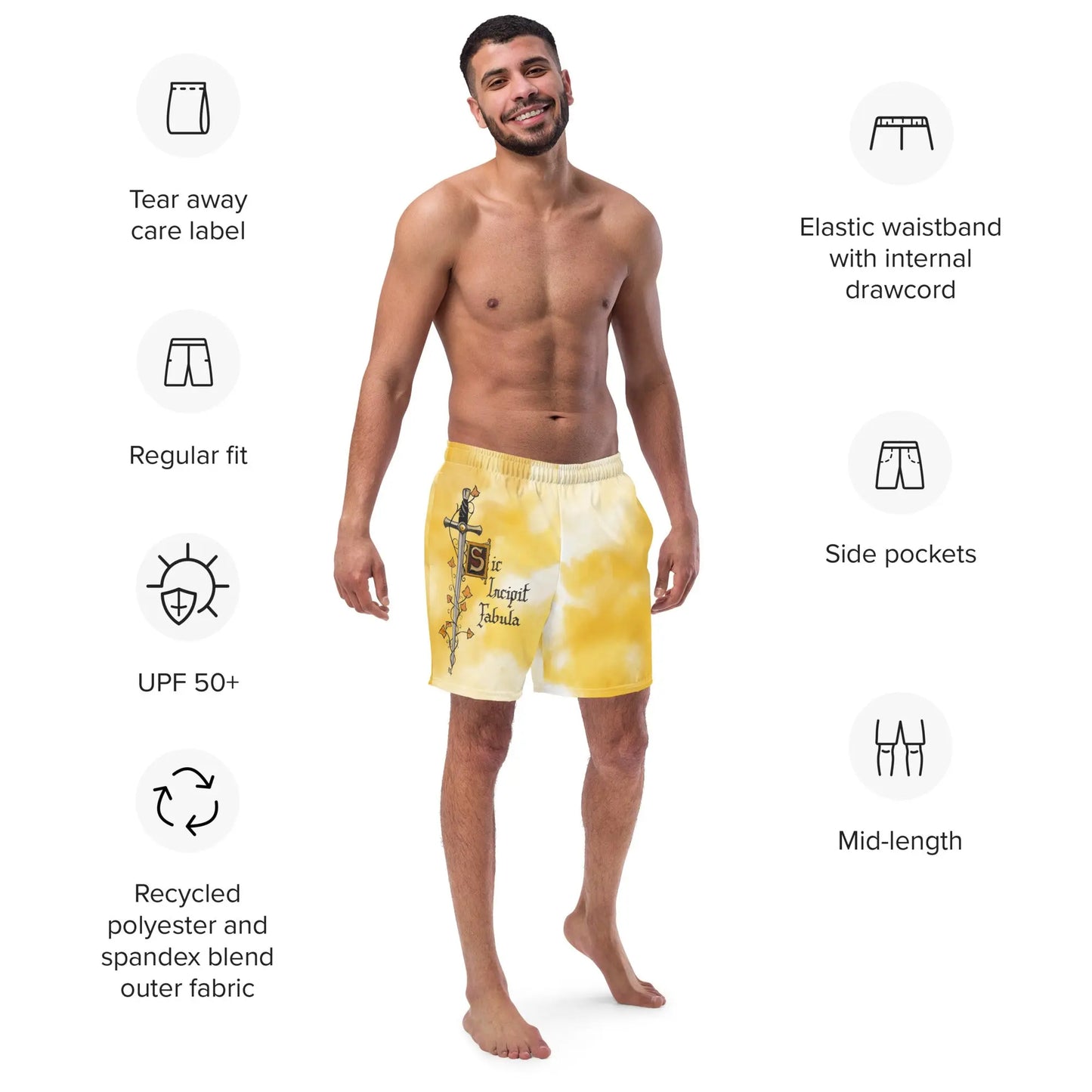 Short de bain all over recyclé homme - Ty - Art