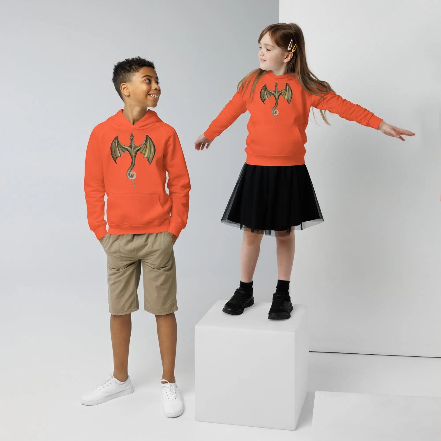 Sweat à capuche écologique pour enfants - Dragon - Ty - Art