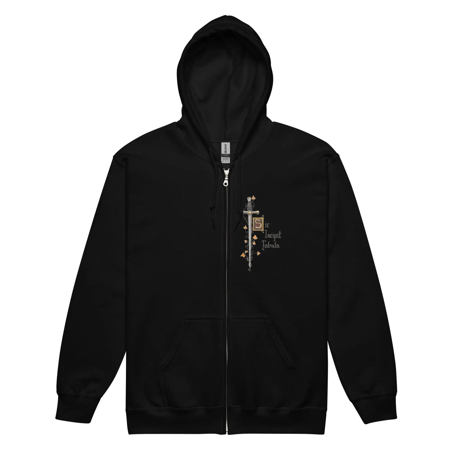 Sweat à capuche épais unisexe à fermeture éclair - Excalibur - Ty - Art