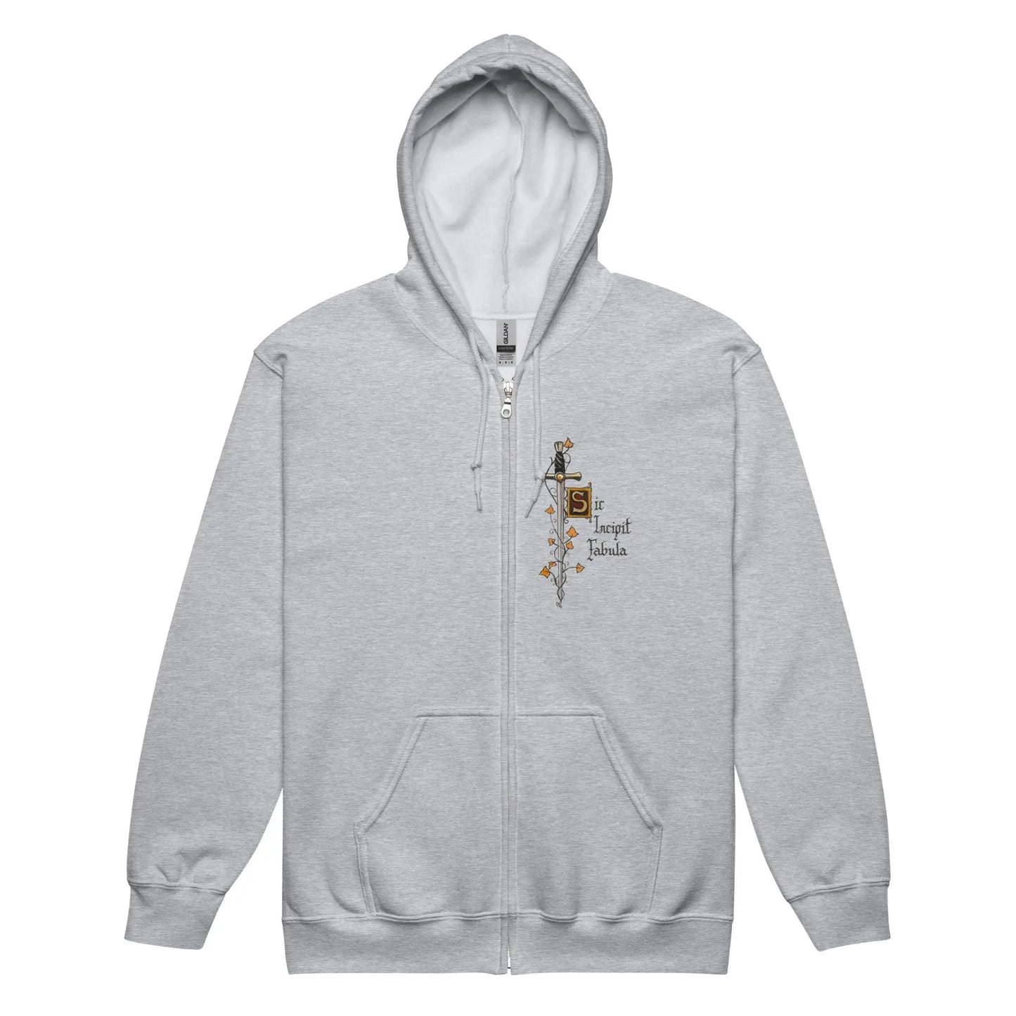 Sweat à capuche épais unisexe à fermeture éclair - Excalibur - Ty - Art