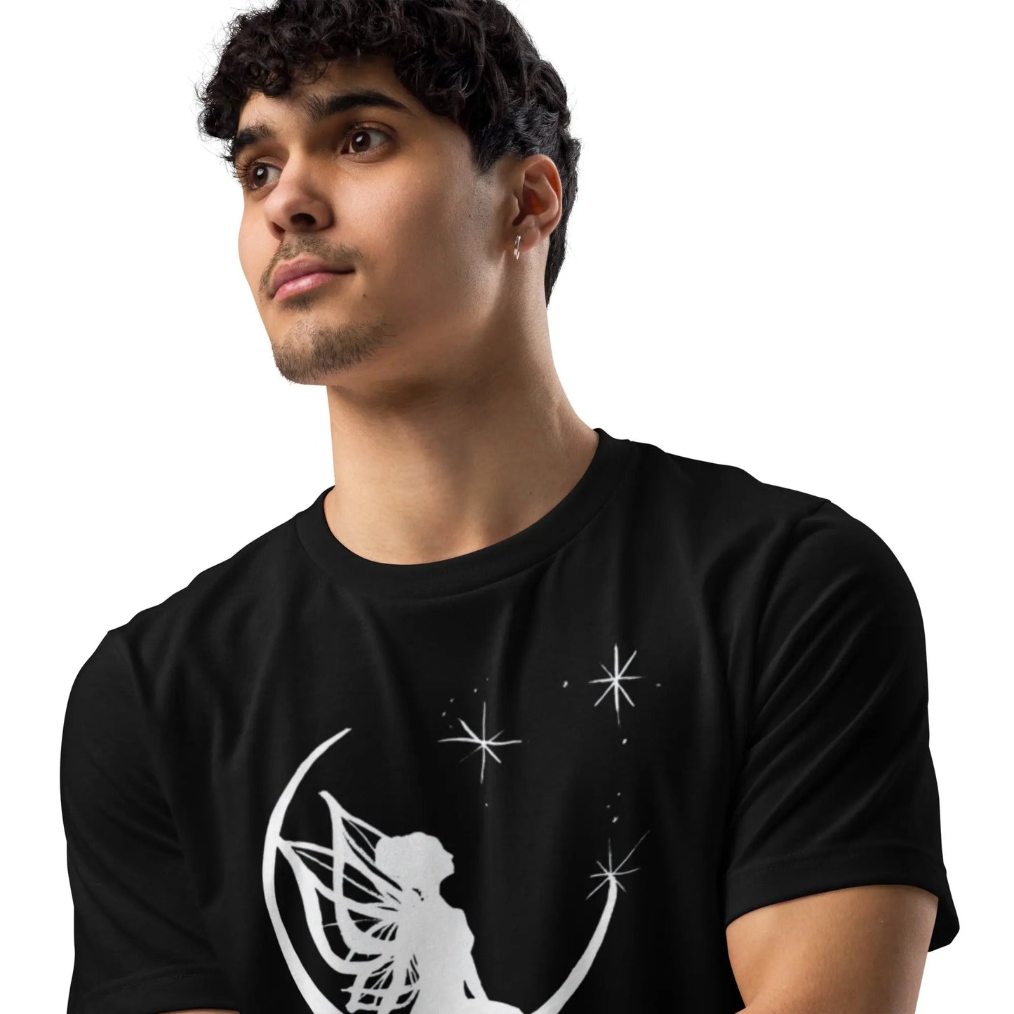 T-shirt unisexe classique écologique - Fée sur la lune - Ty - Art