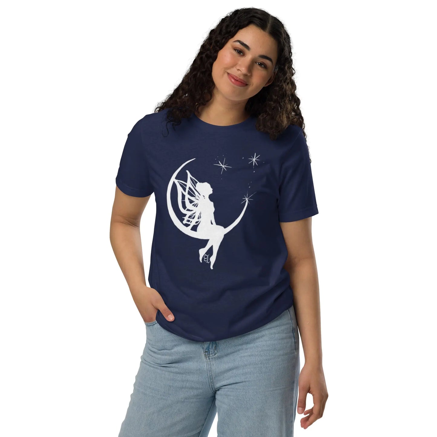 T-shirt unisexe classique écologique - Fée sur la lune - Ty - Art