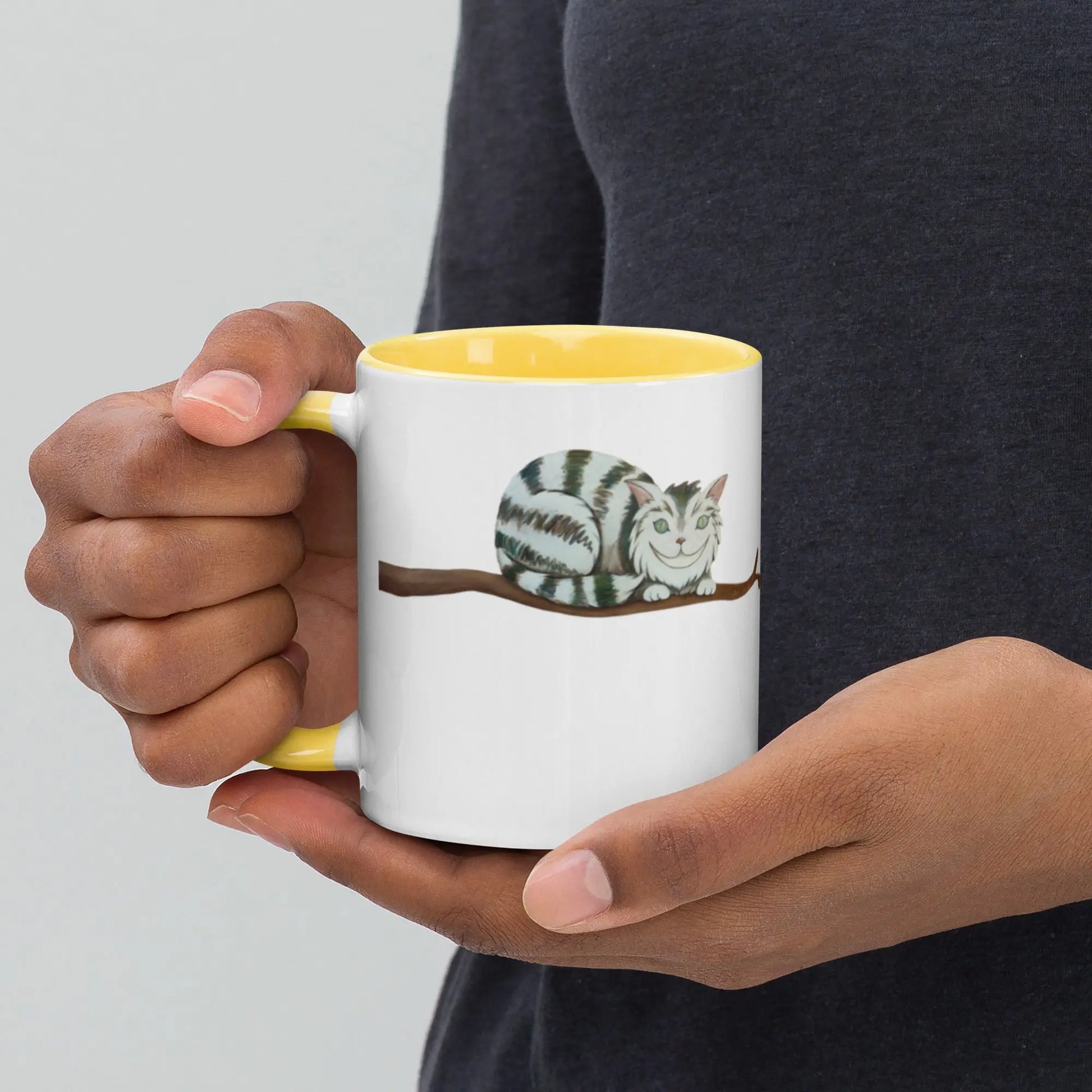 Mug à Intérieur Coloré - Chat perché - Ty - Art